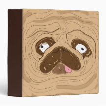 Pug Face Filled With Wrinkles Binder