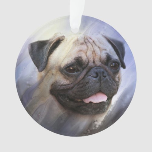 Pug face ornament