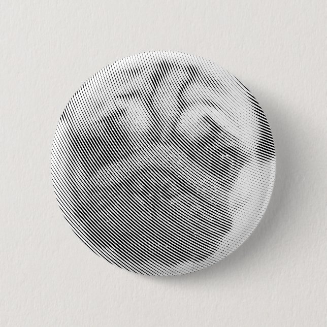 Pug Face Pinback Button (Front)