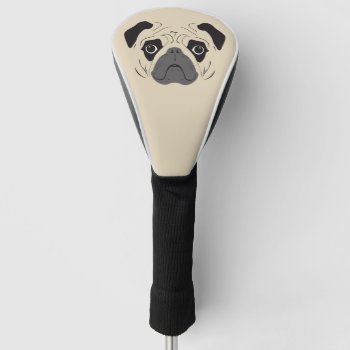 Pug Face Silhouette Golf Head Cover by ZIIZIILAH at Zazzle