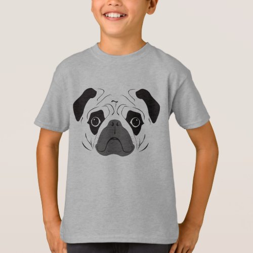 Pug Face Silhouette T_Shirt