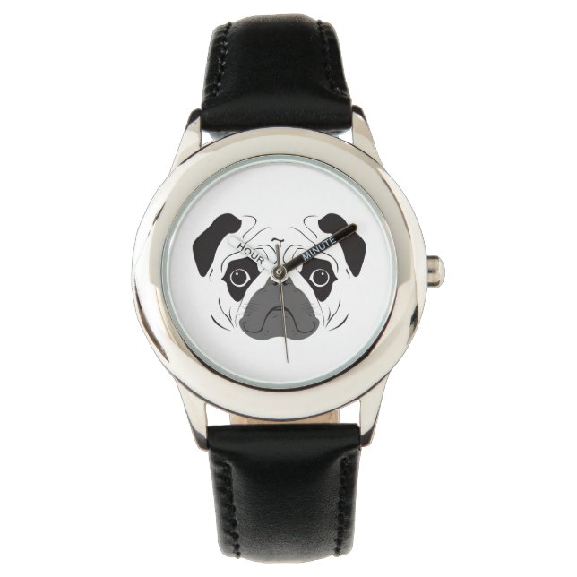 Pug Face Silhouette Watch (Front)