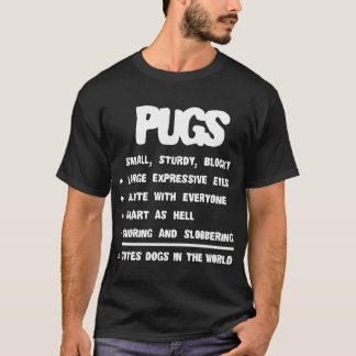 Pug Facts Dog Lover T-Shirt