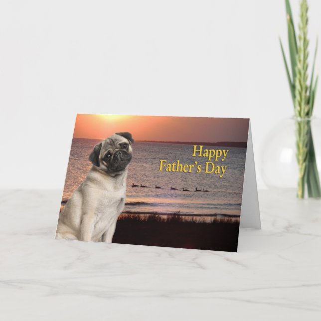 Pug Father's Day Card (Front)
