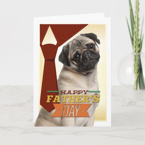 Pug Fathers Day Card
