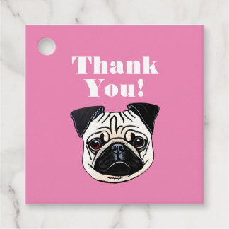 Pug Favor Tags