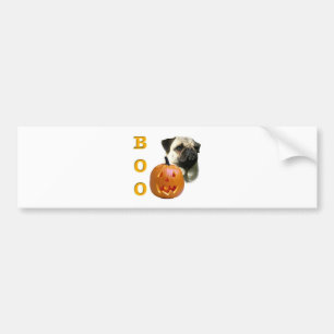 Pug (fawn) Boo Bumper Sticker
