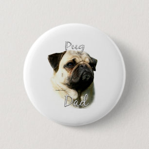 Pug (fawn) Dad 2 Pinback Button