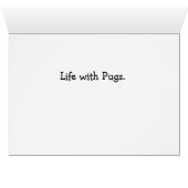 Pug Feeding Time - Fine Art Card for Dog Lovers (Inside Horizontal (Bottom))