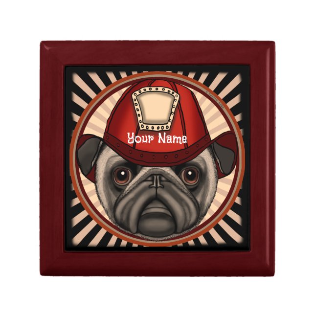  Pug Firefighter Gift Box (Front)