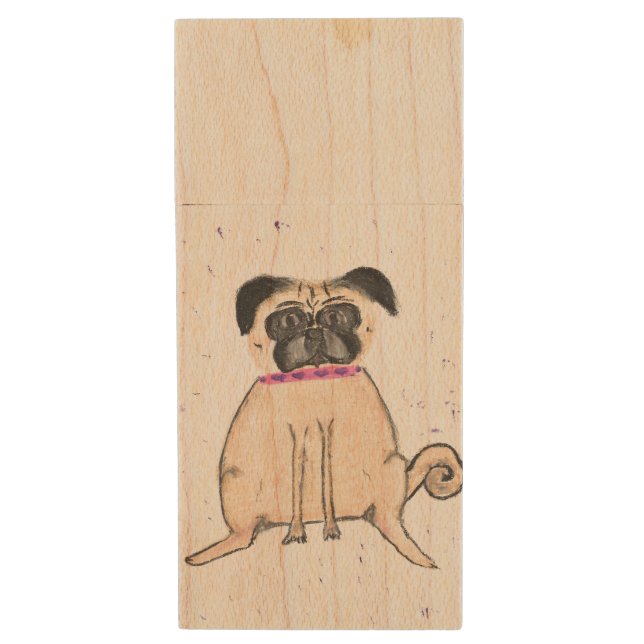 Pug Flash Drive (Front Vertical)