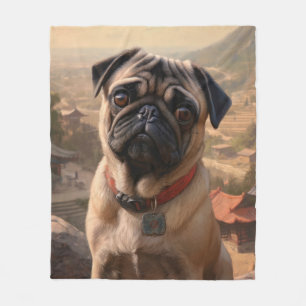 Pug Fleece Blanket