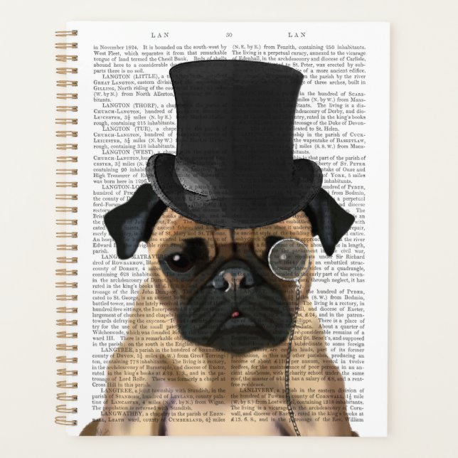 Pug, Formal Hound and Hat Planner (Front)