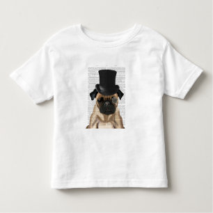 Pug, Formal Hound and Hat Toddler T-shirt