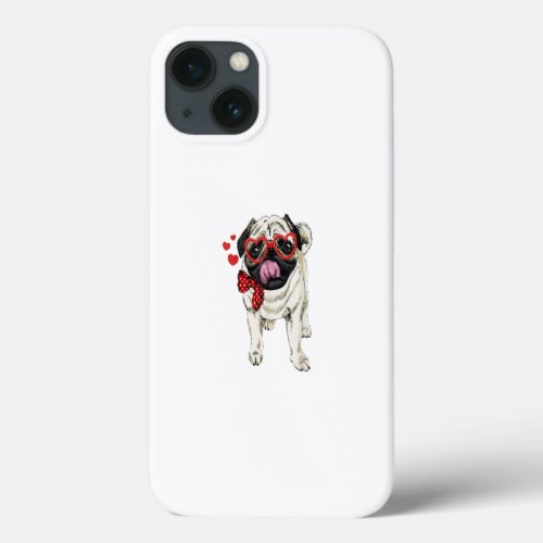Pug Funny Cute Dog Valentine Gift Heart Gift iPhone 13 Case