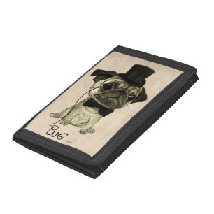 Pug; Gentle Pug Trifold Wallet