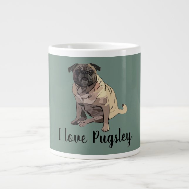 Pug Giant Coffee Mug (Front)