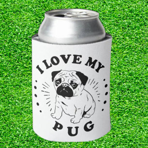 Pug Golf Can Cooler