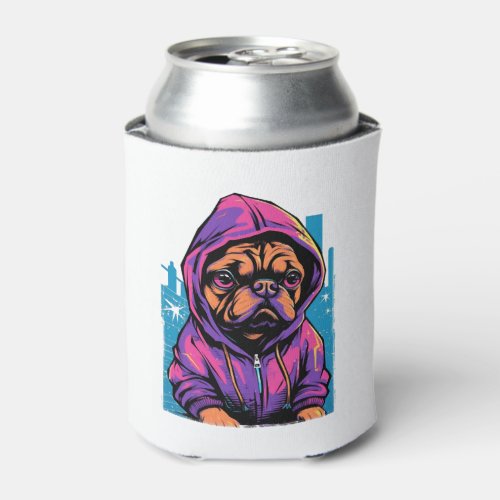 Pug Graffiti Pug Owner Pug Lover   Can Cooler