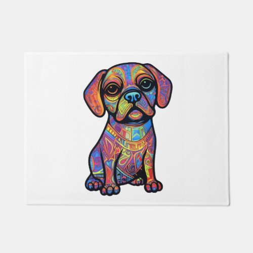 Pug Graffiti Pug Owner Pug Lover Doormat