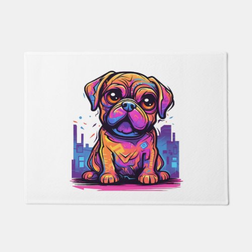 Pug Graffiti Pug Owner Pug Lover    Doormat