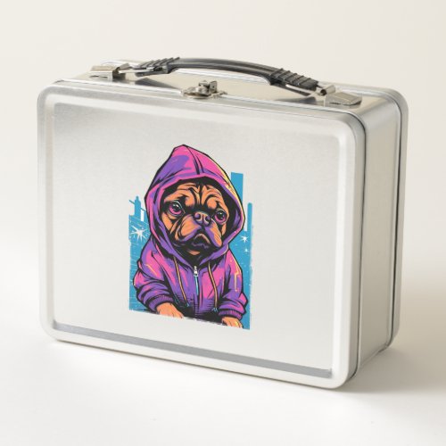 Pug Graffiti Pug Owner Pug Lover   Metal Lunch Box