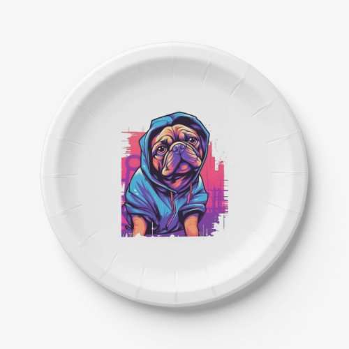 Pug Graffiti Pug Owner Pug Lover  Paper Plates