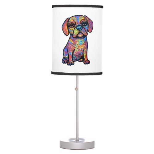 Pug Graffiti Pug Owner Pug Lover Table Lamp