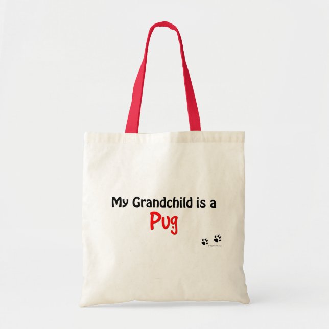 Pug Grandchild Tote Bag (Front)