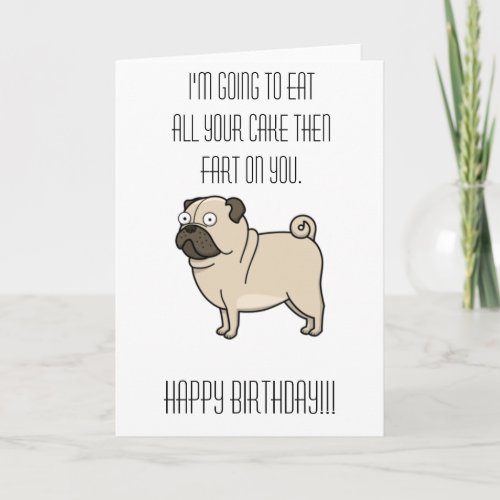 Pug Greeting Card
