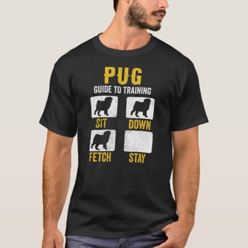 Pug Guide To Training s Dog Mom Dad Lovers Owners T_Shirt