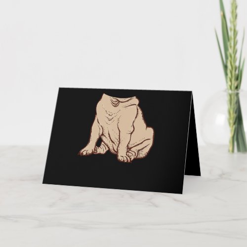 Pug Halloween Costume Funny Animal Body Cosplay Card