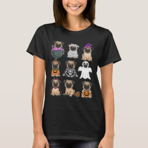 Pug Halloween Costume Spooky Ghost Pumpkin Pug Hal T-Shirt