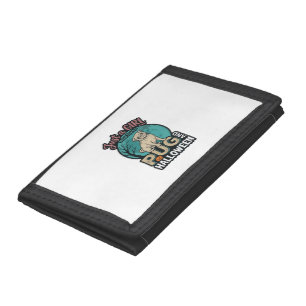 Pug Halloween Girl Vintage Vector Design_1 Tri-fold Wallet