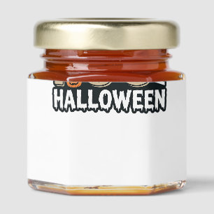 Pug Halloween Girl Vintage Vector Design (2)_1 Honey Jar Favors
