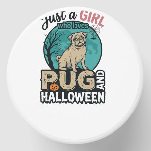 Pug Halloween Girl Vintage Vector Design (2)_1 Mini Candle Favors