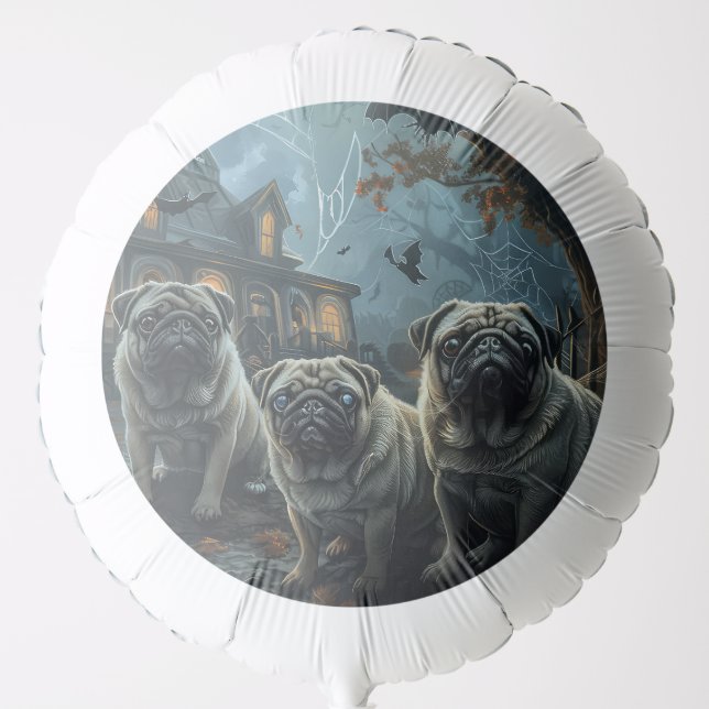 Pug Halloween Night Doggy Delight Balloon (Front)