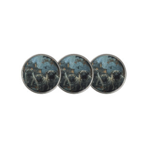Pug Halloween Night Doggy Delight Golf Ball Marker