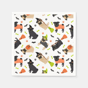 Pug Halloween Party Napkins