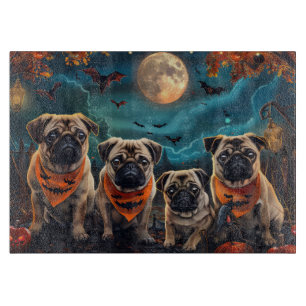 Pug Halloween Spooky Cutting Board