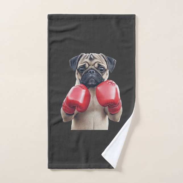 Pug    hand towel  (Hand Towel)