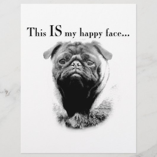 Pug Happy Face (Front)
