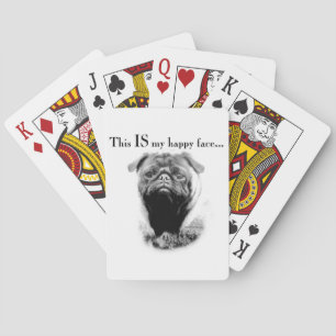 Pug Happy Face Poker Cards