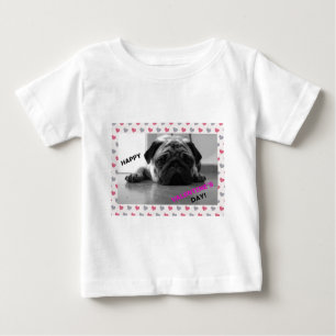 Pug Happy Valentine's Day Baby T-Shirt