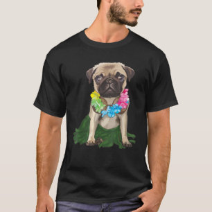 Pug Hawaiian Hula Dance Cool Aloha Animal Funny Gi T-Shirt