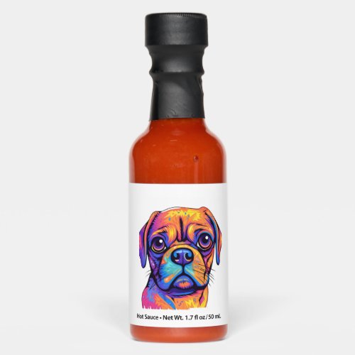 Pug Head Face Pug Owner Pug Lover Pop Art      Hot Sauces