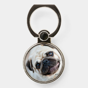 Pug Head Tilt Phone Ring Stand