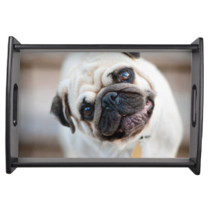 Pug Head Tilt Serving Tray