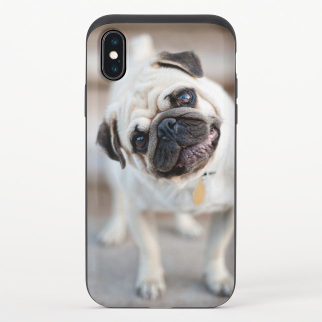 Pug Head Tilt Uncommon iPhone Case (Back)