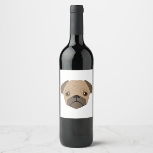 Pug Head Wine Label
